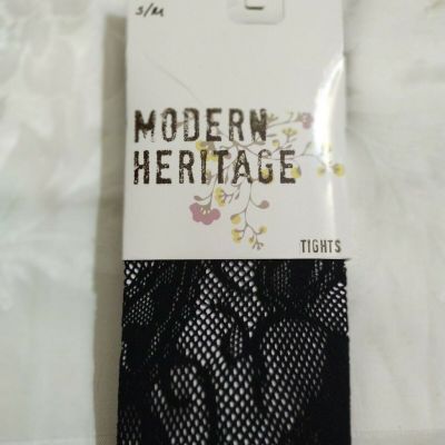 Modern Heritage Tights, Women's Size S/M, Black Lace Fishnets