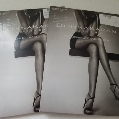 2 Donna Karan Signature Collection Hosiery Ultra Sheer Control Top Buff Size M