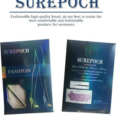 Women's Superpoch Fashion Rhinestone Fishnet Stockings Size L/XL NWT