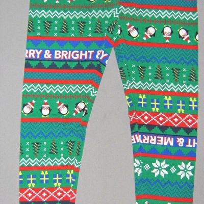 Juniors Small 3 - 5 Ankle Legging Christmas Penguin Holiday Merry and Bright