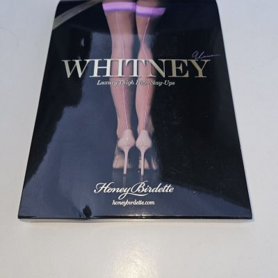 Honey Birdette Whitney Unicorn Stockings Luxury Thigh High Stay Ups size L new
