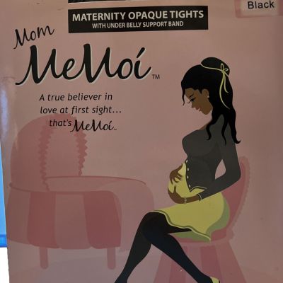 MOM MEMOI  Maternity  Tights OPAQUE Q1/Q2 BLACK UnderBelly Support Band