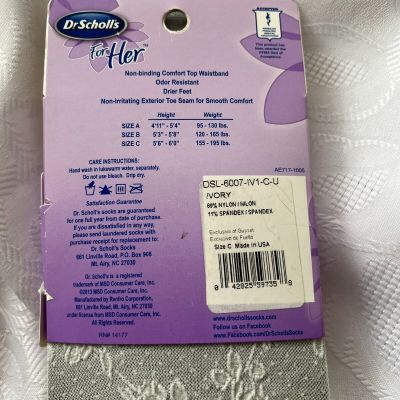DR SCHOLL'S- SIZE C IVORY FASHION TIGHTS FOR WOMAN