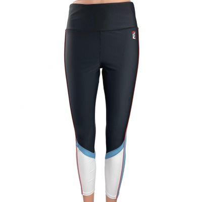 P.e Nation Blackboard Black Multicolor Activewear Workout Crop Leggings Pants M