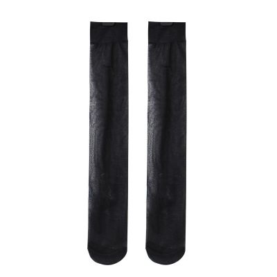 1 Pair Ladies Stockings Close-fitting Sweat-absorbing Pure Color Anti Slip Knee
