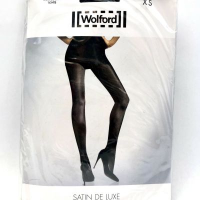 Wolford Women's Black Size X-Small Satin De Luxe Tights 14415