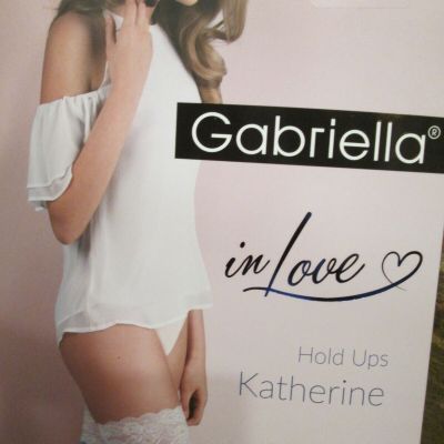 Gabriella Katherine Wedding Bridal Natural Sheer Hold-Ups Stockings 3 Sizes XXL