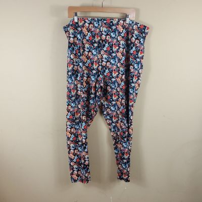 Cato Brightly Colored Floral Pull-on Leggings Size 26/28W