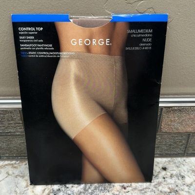 George Control Top Silky Sheer pantyhose style 4818 Nude size small/medium