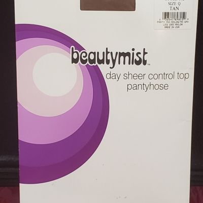 Beautymist Day Sheer Control Top Pantyhose Tan Size Q Style J02