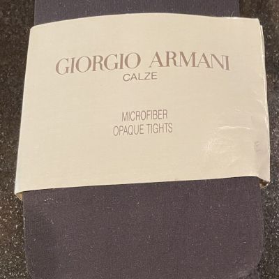 Giorgio Armani Black Calze Microfiber Opaque Tights Women's SZ S/M 5'-5' 6