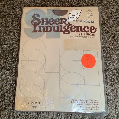 Vintage Sheer Indulgence panties & hose in one, cafe beige, size: A