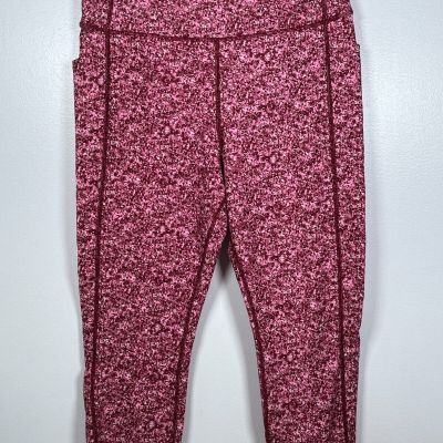 Womens Large L 12-14 Athletic Works Cropped Pants Yoga Leggings Gym Work Out