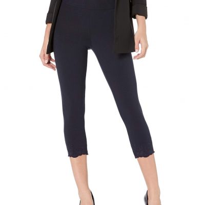 HUE Women?s Fashion Cotton Capri Leggings, New Navy - Swirl, Small