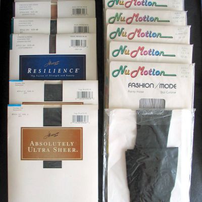 Various mixed lots of VTG pantyhose, tights, stockings & knee-highs, all sizes