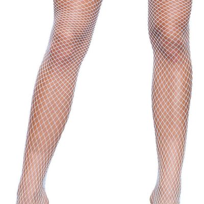 Fence Net Thigh Highs Stay Up Lace Top Silicone Fishnet Stockings Hosiery 1916