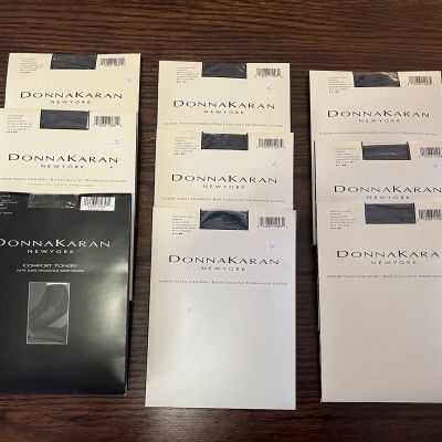 Vintage Donna Karan New York Pantyhose Lot Of 9 All Size S/P. NEW