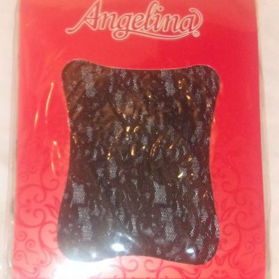 WOMEN'S ANGELINA BLACK LACE TIGHTS STYLE 5290 ONE SIZE NEW IN PACKAGE