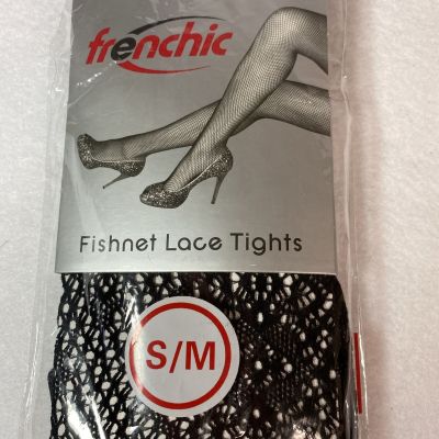 Brand New Frenchic Fishnet Crochet Lace Tights Pantyhose S/M Sexy 100-140 Lbs