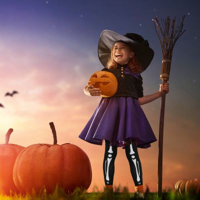 2 PCS Skeleton Stockings Funny Costume Halloween Attire for Kids Baby