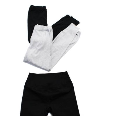 Alo Yoga Womens Ribbed Knit Elastic Waist Leggings Gray Size S Lot 3