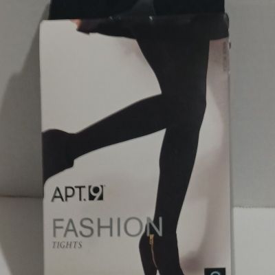 Women's APT 9 Black  Fashion Tights Textured Design Size Small NWT