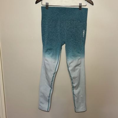 Gymshark Seamless Leggings Teal Ombré Large Workout High Rise