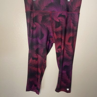 Champion Women's High Performance Legging Athletic Pink Black Ombre Size XXL 2X