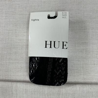 Hue Womens Multi Texture Net Tights Black Size M/L