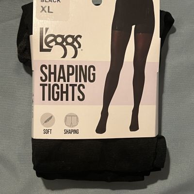 NEW L’eggs Shaping Tights Black size opaque XL 23785