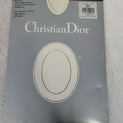 New Vintage Christian Dior Ivory Pantyhose Size 4
