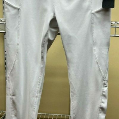 Ododos High Waisted Yoga Athletic Pants Leggings Size Medium Bright White New