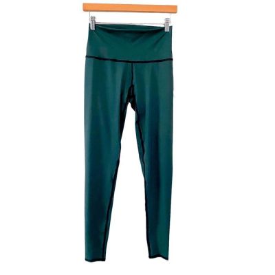 teeki Women Sz L Solid Hunter Green Hot Pant Workout Tights USA Sustainable