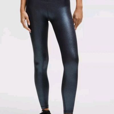NWT Lululemon Align Rib Pant 28” Shine RARN shiny Blue Leggings Size 6 MSRP $128