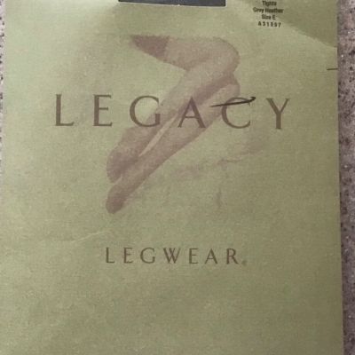 Legacy Legwear Microfiber Control Top Tights GREY HEATHER-SIZE E - A31857 - New