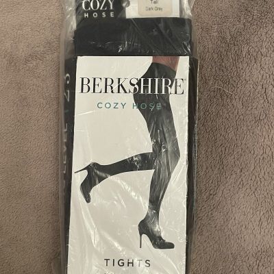 NWT Berkshire Cozy Hose Women's Tights - Dark Grey Size Tall