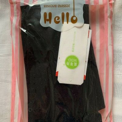 Brand New Hello Thicken Opaque Tights Black