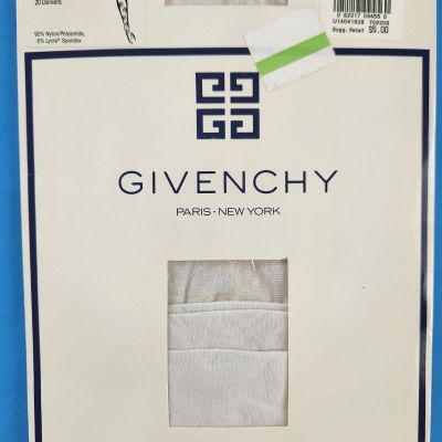 NEW Givenchy Millefleurs Stockings  French Lycra Sheer Leg Tres Blanc Size AB