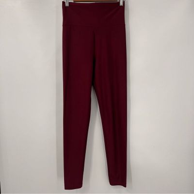 XXI Shiny Maroon Holiday Leggings Size Medium