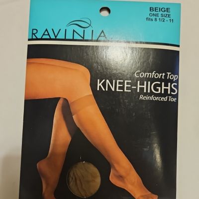 New Vintage  Ravinia Knee High Comfort Top Color Beige One Size