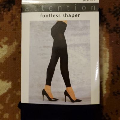 Attention Black Footless Shaper Tights Size M/L