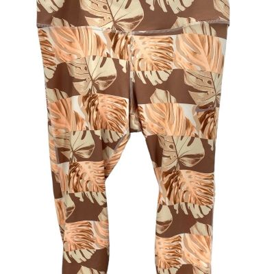 Nike Plus Size Fast Crop Running Tights 1X Floral Tropical Athletic Workout