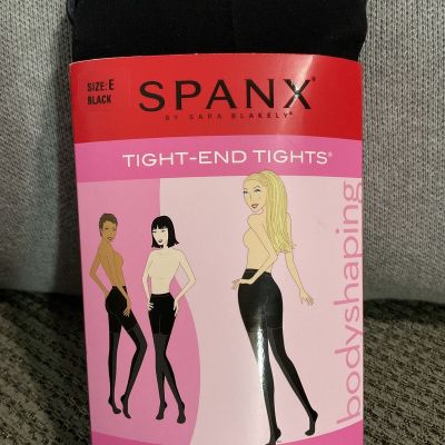 SPANX Patterned Black Body Shaping Tight-End Tights Size E Double Take New