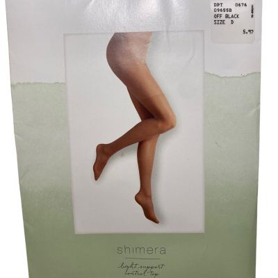 Shimera Pantyhose Size D Off Black Light Support Control Top Extra Coverage