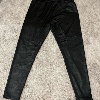 NWT Ava & Viv Black Print Pull On Leggings size 1X