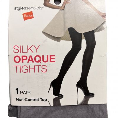 Hanes Silky Revitalizing Tights, Graduated Compression, Opaque Leg GRAY M/L L/XL
