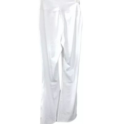Lemonsky Sz S, Flare Yoga Pant Cossover High Waist Workout Casual, White. BS-4