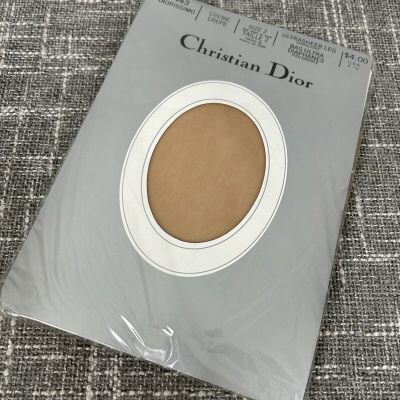 Christian Dior Diorissimo Pantyhose Nylons Hosiery Size 2 Creme Crepe Up to 5'7