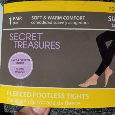 Ladies Secret Treasures, fleece lined, footless tights, size S/M