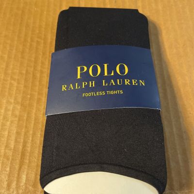 Polo Ralph Lauren Black  Footless Tights Size Lg 1 Pair